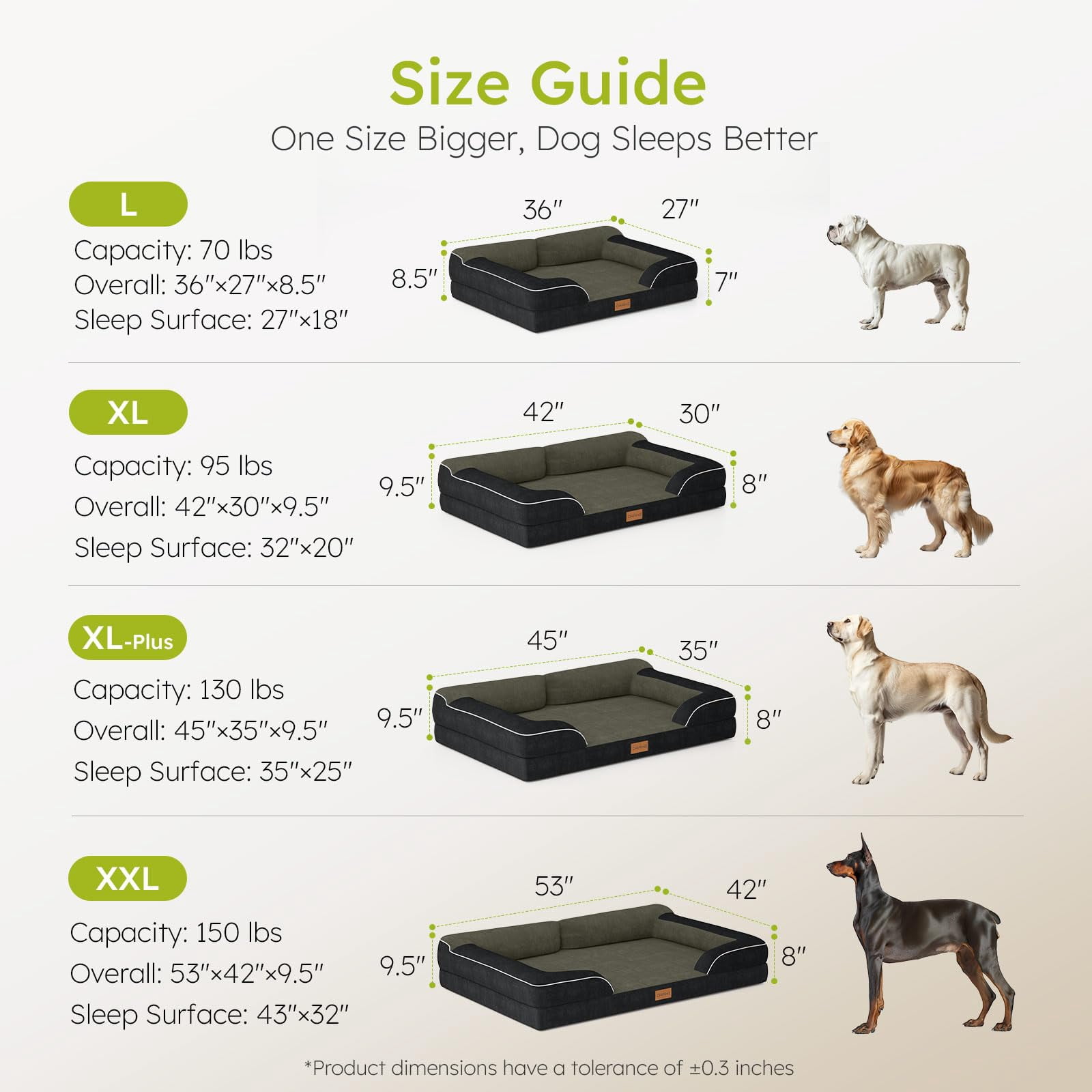 Jumbo Dog Bed Black 45"L x 35"W x 9.5"Th Orthopedic Cooling Gel Memory Foam Waterproof Washable Cover