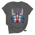 thumbnail image 2 of Busydd Tshirts Shirts for Women 4th of July American Flag Print Cotton T Shirts Independence Day Patriotic Graphic Tees Casual Summer Crewneck Short Sleeve Tops 2XL, 2 of 7