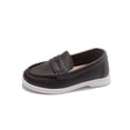 thumbnail image 4 of Boys Loafer Shoes Round Toe Slip on Soft Sole Comfort Casual Dress School Walking Loafers for Toddler Little Big Kids Brown 32, 4 of 9