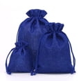 thumbnail image 1 of Bolsa de regalo de Navidad para guardar joyas, bolsita con cordón, bolsa de lino de imitación, 1 of 6