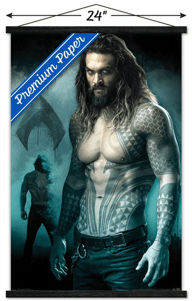 DC Comics Movie - Justice League - King of Atlantis Wall Poster with Wooden Magnetic Frame, 22.375" x 34"