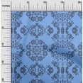 thumbnail image 2 of oneOone Cotton Silk Medium Blue Fabric Asian Block Diy Clothing Quilting Fabric Print Fabric By Yard 42 Inch Wide, 2 of 4