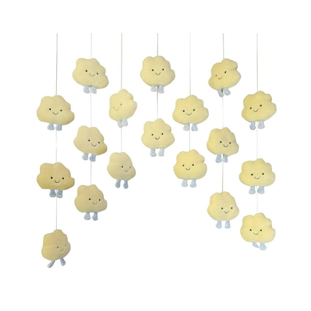 Adornos de nubes Nubes colgantes Cortina de puerta Arte lindo 3D de nubes Decoraciones para vacaciones Cenefa de ventana Sala de estar Boda Cumpleaños Amarillo Gloria Cortina Colgantes Nubes