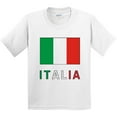 thumbnail image 3 of Inktastic Italy Flag & Italia Black Border Youth T-Shirt, 3 of 5