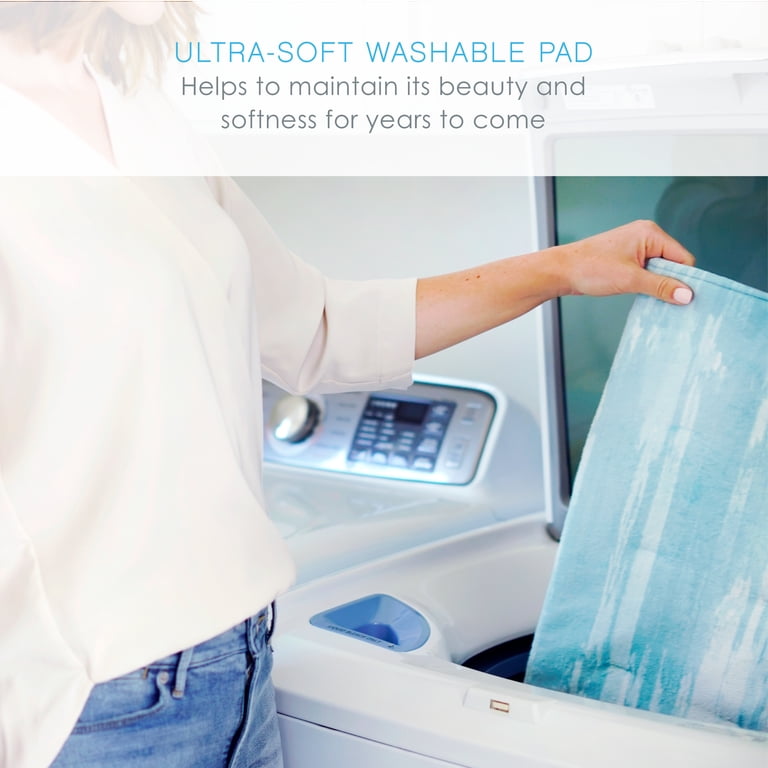 Pure Enrichment PureRelief Luxe Micromink Electric Heating Pad (12”x24”), 6  InstaHeat Settings, Ultra-Soft, Machine-Washable, Auto Shut-Off - For  Temporary Pain Relief (Aqua Paint Designer Print) - Walmart.com