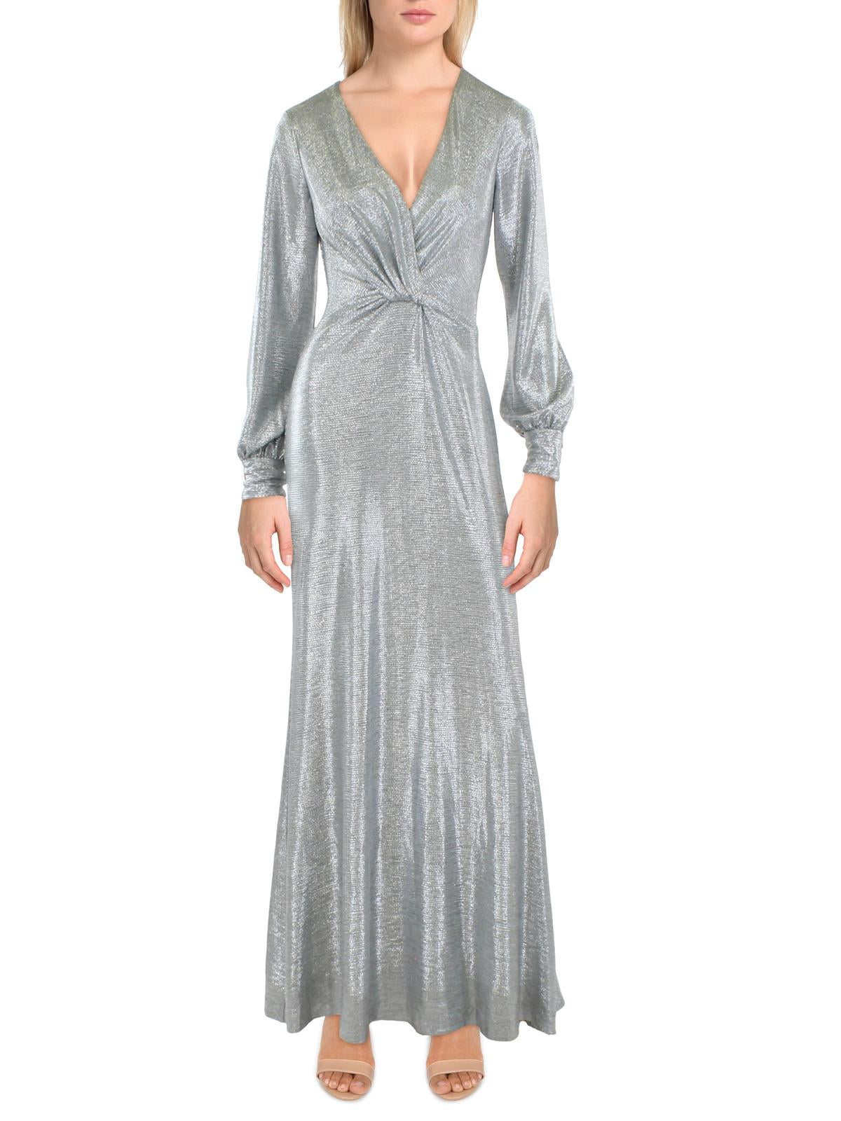 Lauren Ralph Lauren Womens Metallic Long Evening Dress - Walmart.com