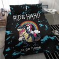 thumbnail image 4 of Christmas Dinosaur Unicorn Bedding Set Ride Hard or Go Home DT03, 4 of 7