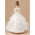thumbnail image 4 of Flower Girl Dresses for Wedding Tulle First Communion Dress Lace Appliques Girls Pageant Ball Gown (White 8 -9Years）, 4 of 8