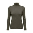 thumbnail image 2 of HLKJKLS Long Sleeve Shirts For Women Cozy Cowl Neck Sequin Knitted Pullover Loose Fall Winter Trendy Warm Sweater Green M-5Xl, 2 of 9
