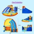 thumbnail image 2 of JOYLDIAS Glissoire Aquatique Gonflable pour Enfants, Grand Parc Aquatique, Double Glissoire, Maisonnette Château avec 4 Pistolets à Eau, Piscine, Zone de Saut, Mur d'Escalade, Souffleur d'Air, 2 of 9