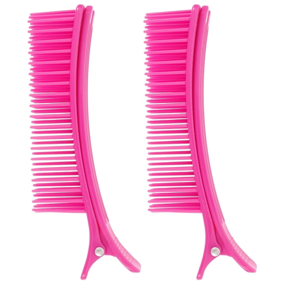 HEANUJJ 2Pcs Hair Section Clips in Purple for Blow Dry Styling and Hair Volume Control