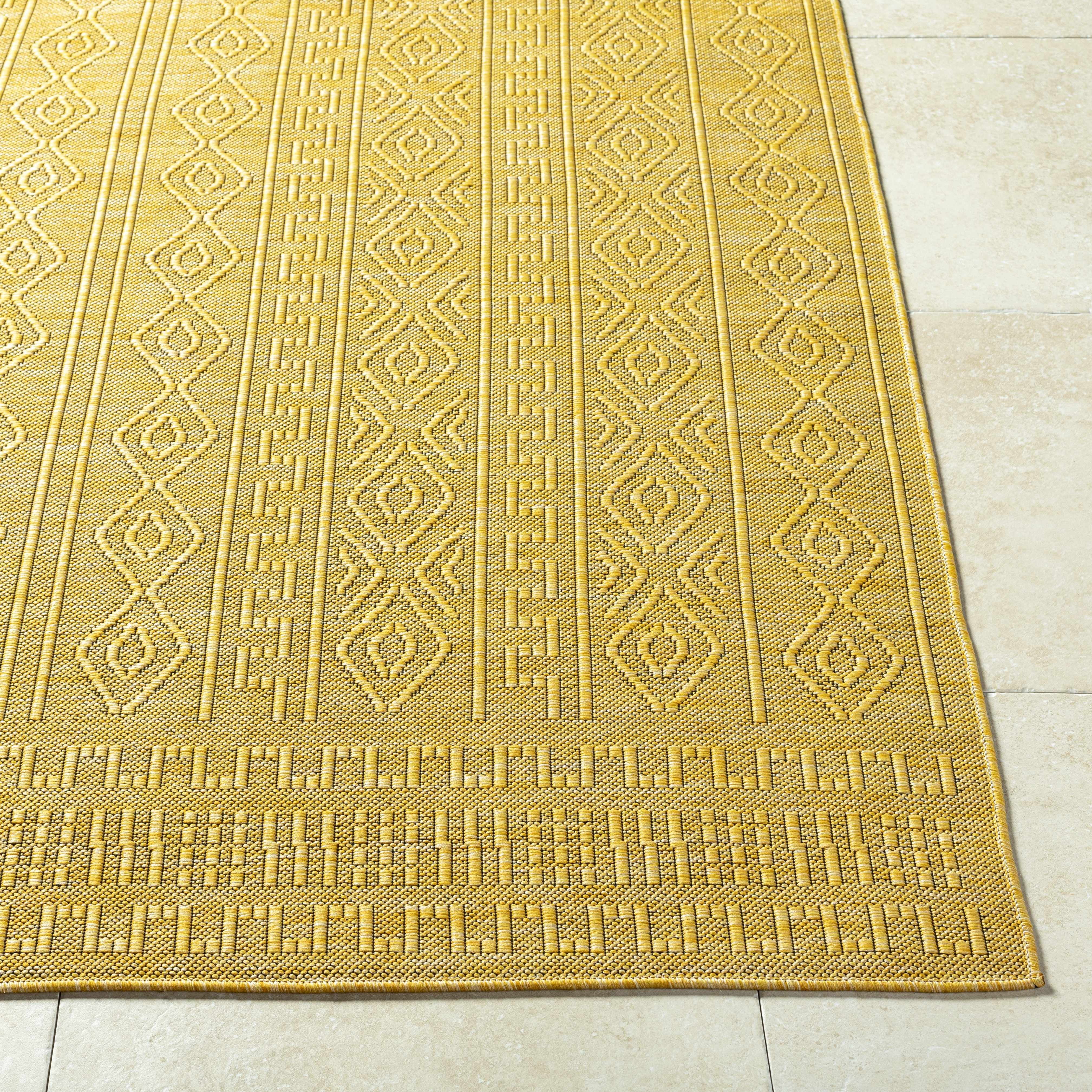 Hauteloom Nuela Living Room, Bedroom Patio Outdoor Area Rug - Farmhouse - 9'2" x 12'