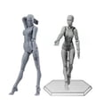 thumbnail image 1 of Human Body Drawing Mannequin with Stand,Action Figure Body,Customizable Poses Movable PVC Widely Used Drawing Mannequin for Home Office (Woman), 1 of 9