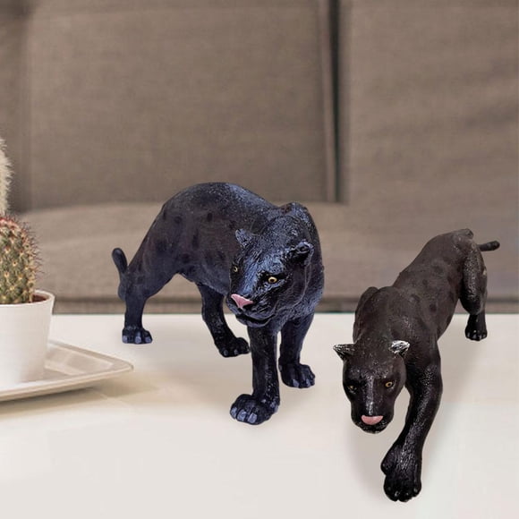 Modelo de simulación Yotijar Jungle Toy Panther Collection Leopard para escritorio hogar peque piezas Figura de animales