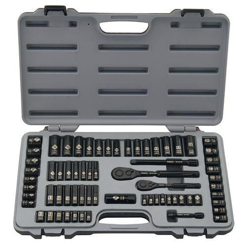 STANLEY 69-Piece Socket Mechanics Tool Set, Black Chrome | 92-824 by Stanley