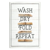 Stupell Industries Rustic Laundry Phrases Typography Painting Unframed Art Print Wall Art, 13 x 19
