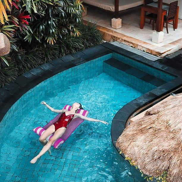 Hamac à air gonflable Lounge piscine extérieure flottante chaise