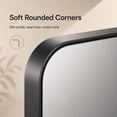 thumbnail image 4 of Niveal 60"x36 Wall Mirror Rounded Corners Hanging Vanity Mirror Oil-Rubbed Bronze Modern Rectangular Aluminum Framed Mirror, 4 of 12
