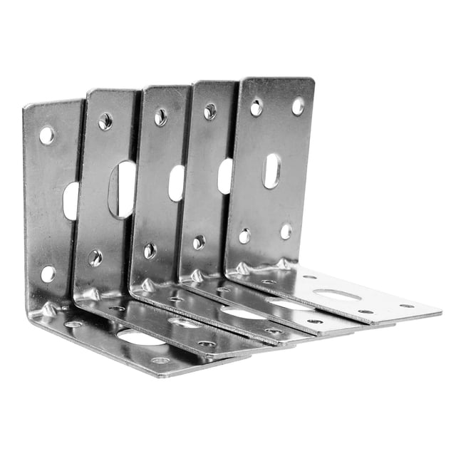 HEALEEP 5Pcs Corner Braces Metal Silver Right Angle Durable Design for General Users