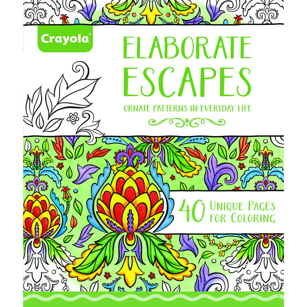 Download Crayola 40 Page Elaborate Escapes Adult Coloring Book ...