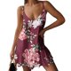 thumbnail image 1 of Puntoco Vestidos Mujer Verano Moda Mujer Sexy V-Cuello Impresión Suelta Tirantes Sin Espalda Vestido, 1 of 4