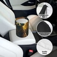 thumbnail image 6 of Wukai Tree Meditating Raccoon Print Car Trash Can - Easy to Clean Hanging Garbage Bin - Removable Liner - Leak-Car Garbage Can - Waterproof Trash Can for Car and SUV, 6 of 7