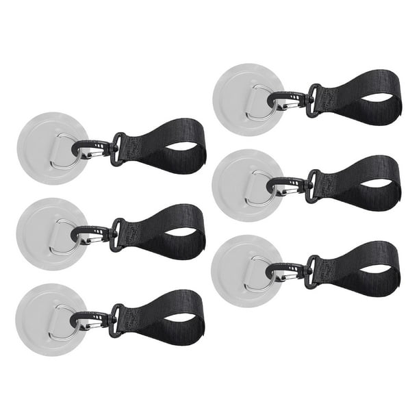 6 correas para sujetar remos de kayak, soporte para remos de kayak, broche antipérdida Gris