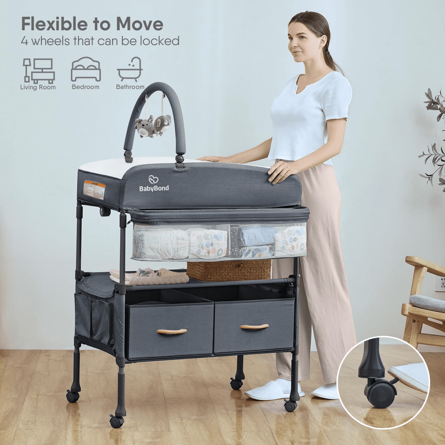 Movable changing table sale
