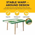 thumbnail image 4 of Saint Patrick's Day Table Cloths for 6 Foot Rectangle Tables, Luck Leaves Car Grey Wooden Plaid Patio Waterproof Elastic Fitted Tablecloths, Washable Rectangular Table Cover for Camping, 4 of 8