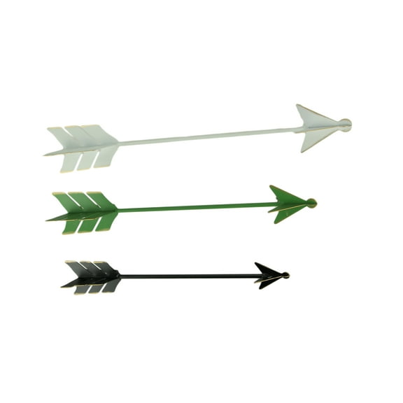 Gerson Green White and Black Metal Art 3 Piece Arrow Decor Set