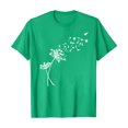 thumbnail image 1 of Nouveaux et Tendances T-Shirts Graphiques Uooqdmx pour Femmes, Hauts Floraux pour Femmes, Mode Plage pour Femmes, Mignons Col Rond Tournesol Graphique Décontracté Imprimé, Hauts de Printemps pour Femmes 2025, Vert L, 1 of 3