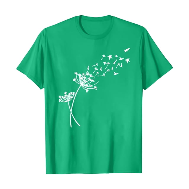 Nouveaux et Tendances T-Shirts Graphiques Uooqdmx pour Femmes, Hauts Floraux pour Femmes, Mode Plage pour Femmes, Mignons Col Rond Tournesol Graphique Décontracté Imprimé, Hauts de Printemps pour Femmes 2025, Vert L