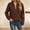 Brown, variant on Women's Lightweight Zip Up Bomber Jacket Fall 2026 Casual Soft Textured Fabric Top Ribbed Collar Full Zipper Elastic Cuffs Daily Wear for Women Pink XL