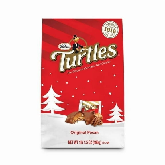 DeMet's Turtles, Milk Chocolate Caramel Pecan Clusters Holiday Bag, 17.5oz
