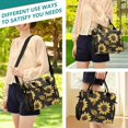 thumbnail image 5 of FORMRS Insulated Lunch Bag Unisex Large Capacity with Shoulder Strap, Black Sunflower Pattern, 5 of 6