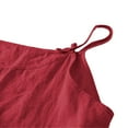 thumbnail image 6 of Tittly Tank Top for Women Womens Loose Tank Tops Summer Tops for Women Cotton Linen Camisole Tops For Women Spaghetti Strap Fit Tank Top Summer 2025 Sleeveless Shirts Red, 6 of 9