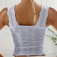 thumbnail image 4 of Womens Square Neck Ribbed Tank Tops Sleeveless Crop Tops Summer Clothes, 4 of 4