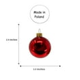 thumbnail image 6 of Pinnacle Peak Trading Red Shiny and Matte Polish Glass 60mm Ball Bauble Ornaments 6 Piece Made in Poland 2.4 Inch, 6 of 8