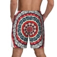 thumbnail image 2 of Lsque Mens Swim Trunks Round Design Pattern - Bathing Suit Compression Liner - Beach Swim Shorts Swimwear - (S-3XL) - Stretch Quick Dry -Medium, 2 of 9