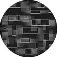 thumbnail image 1 of Ahgly Company Indoor Round Patterned Carbon Gray Area Rugs, 5' Round, 1 of 6