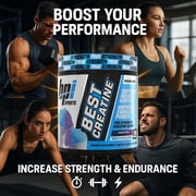 BPI Sports Best Creatine - Creatine Monohydrate, Himalayan Salt - Strength, Pump, Endurance, Muscle Growth, Muscle Definition - No Bloat - Snow Cone - 50 servings - 10.58 Ounce
