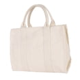 thumbnail image 3 of Bolso de mano para mujer, de lona, de un solo hombro, informal, para la escuela, con cremallera, correa ajustable, color beige, talla M, 3 of 15