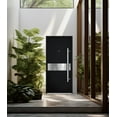 thumbnail image 5 of Front Exterior Prehung Steel Door / Deux 6072 Black Enamel / Entry Metal Modern Painted W36" x H80" Left hand Inswing, 5 of 5