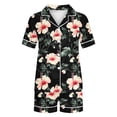 thumbnail image 7 of Fewfanhot Women's Ultra-Soft Sleepwear Set - Cotton-Blend Short Sleeve Pajamas & Short Pants Total 2PC, Ideal for Family Gatherings and Cozy Nightwear, 7 of 7