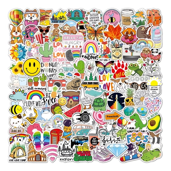 50pcs Retro stickers, waterproof stickers, luggage stickers