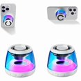 thumbnail image 1 of wonima11 Two Magnetic Bluetooth Speaker,Wireless Induction Bluetooth Speaker,Mini Portable Cell Phone Stand for iPhone, Lanyard & RGB Night Light,or Home,Outdoors,Pool,Gift, 1 of 1