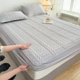 thumbnail image 4 of Ganfancp Sábana Ajustable Funda Protectora para Cama Colchón Bolsillo Sábana Ajustable Invierno Cálido Transpirable Antideslizante para El Cuidado de La Piel Sábana Ajustable Algodón Acolchado Rebaja, 4 of 6