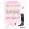 thumbnail image 7 of MeMoi OMG Cotton Blend Knee High Sock - Girls - Female, 8, Med Denim Heather, 7 of 7