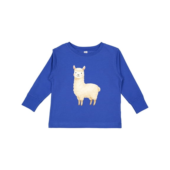 Inktastic Cute Lil' Alpaca Boys or Girls Long Sleeve Toddler T-Shirt