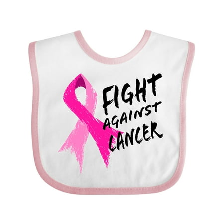 

Inktastic Fight Against Cancer Breast Cancer Awareness Gift Baby Boy or Baby Girl Bib